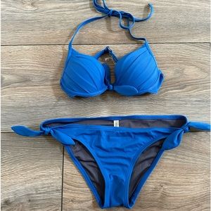 Victoria’s Secret Push-Up Bikini Set 32B top Small bottoms